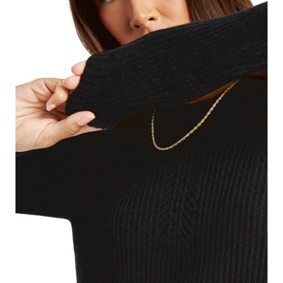SPLENDID x Cella Jane Sweater Dress Geneva Long Sleeve BLOGGERS FAVORITE M Black - Picture 8 of 16